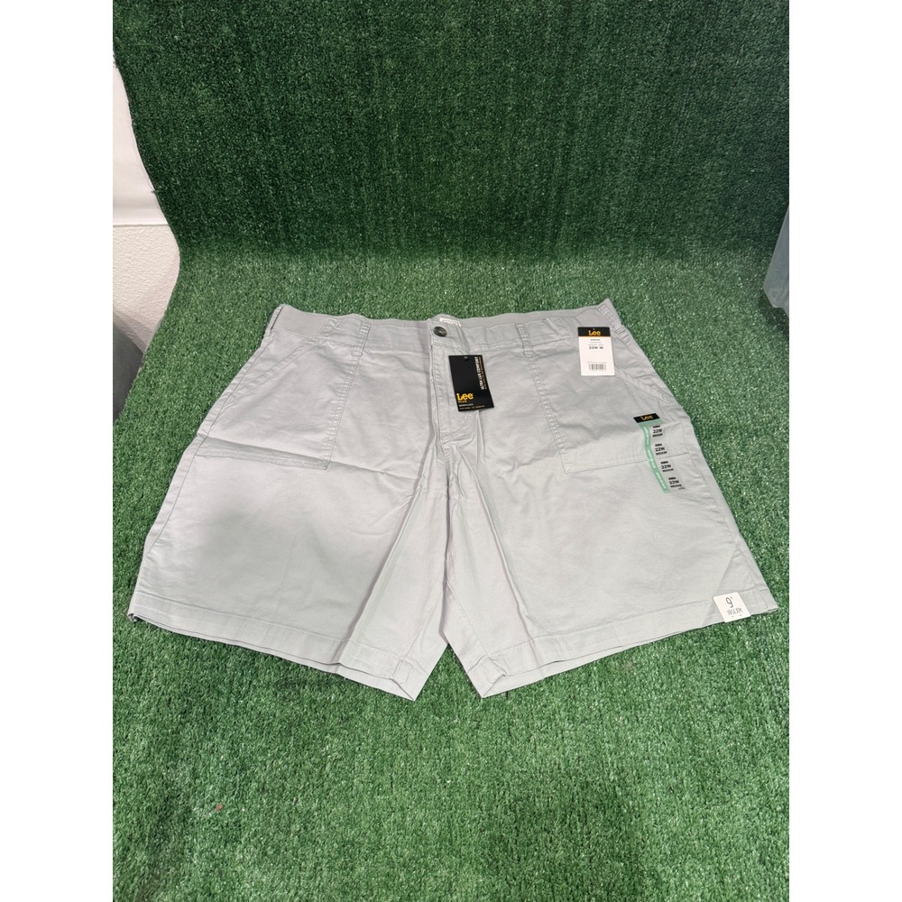 Lee Men Bermuda Shorts Gray Flex to‎ Go Comfort Plus Size 22W Medium